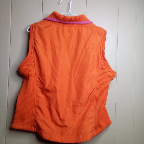 Tommy Hilfiger Vest Jacket L Full Zip Orange Pink - Picture 3 of 13